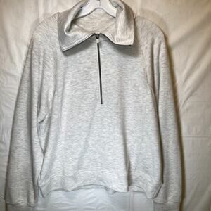 Danskin Womens Sweatshirt Gray 1/4 Zip Soft Cozy Active Yoga Hiking Jacket Large